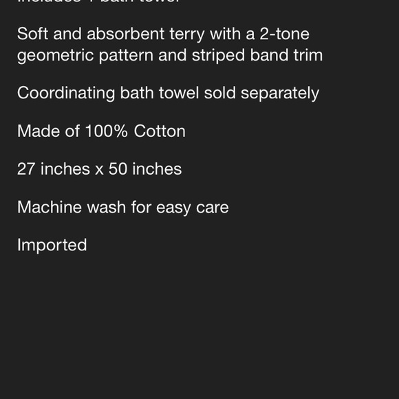 NWT Vern Yip Lithgow Bath Towel Gray-SKL Home - Picture 7 of 7